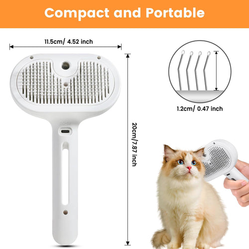 3 In 1 Cat & pet Steam Brush steam long and short haired.