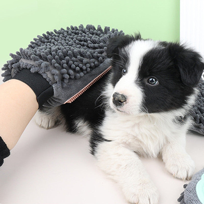 Pet Bathing Brush 2-in-1 Grooming Glove Elegant Dog Grooming