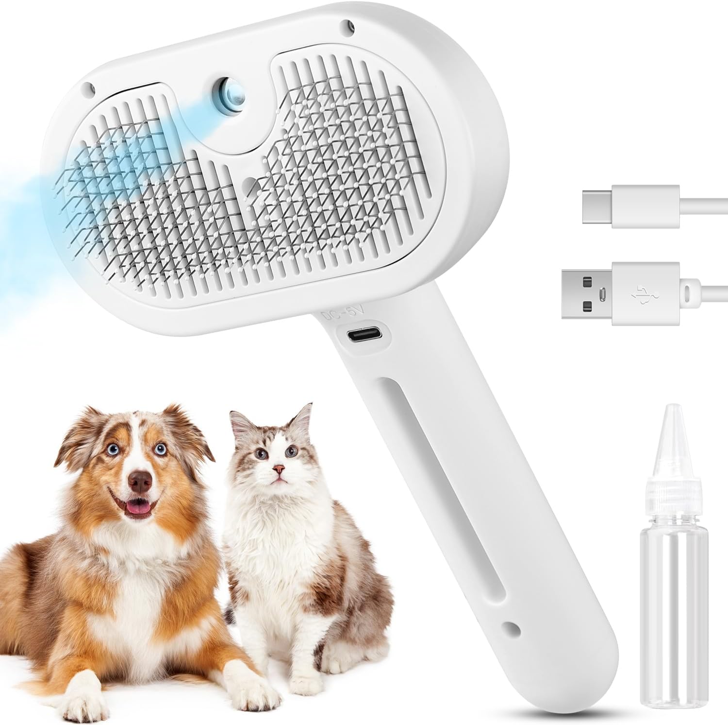 3 In 1 Cat & pet Steam Brush steam long and short haired.