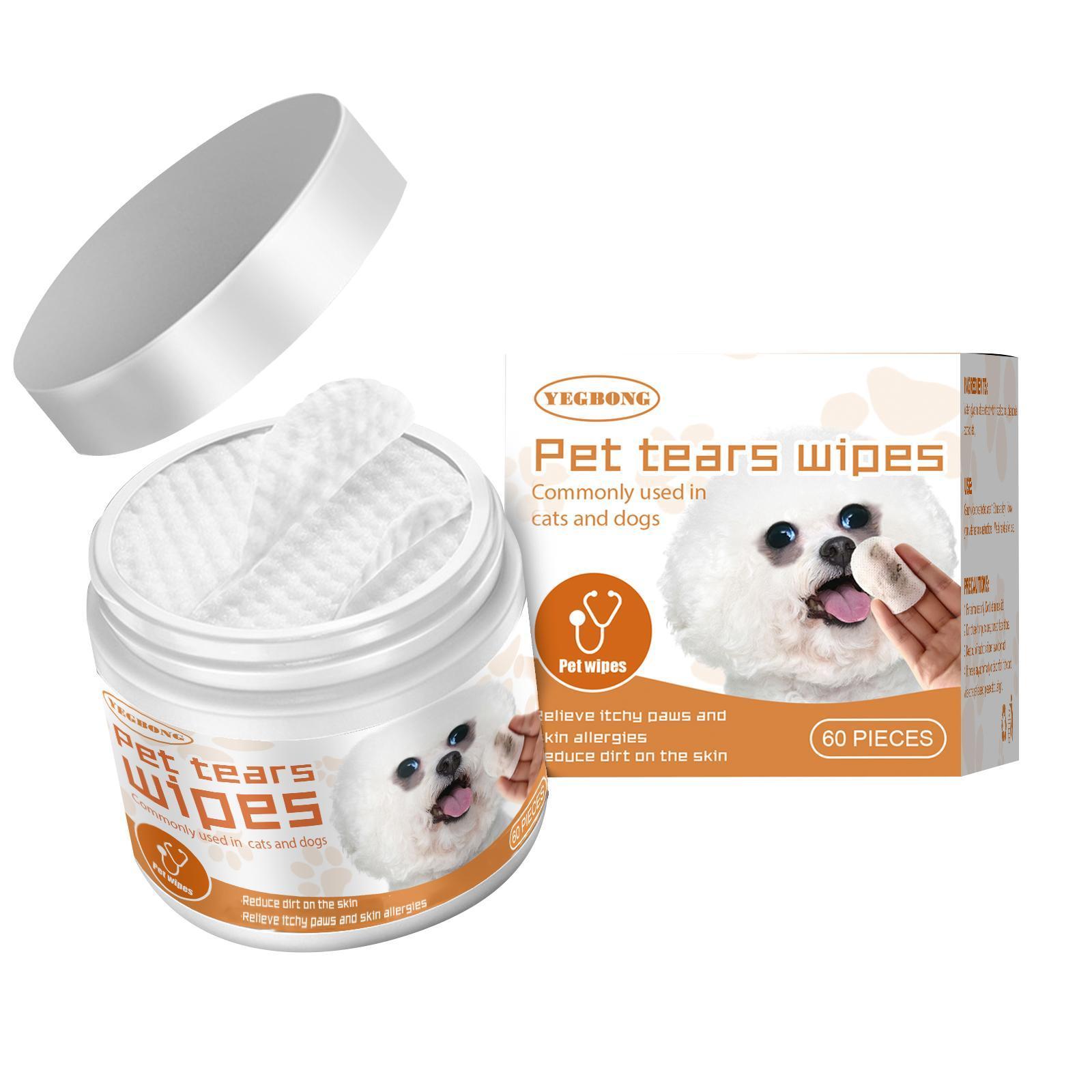 Pet Wipes For Cleaning Dogs And Cats Tear Stains Eye Cleaning Wipes.
