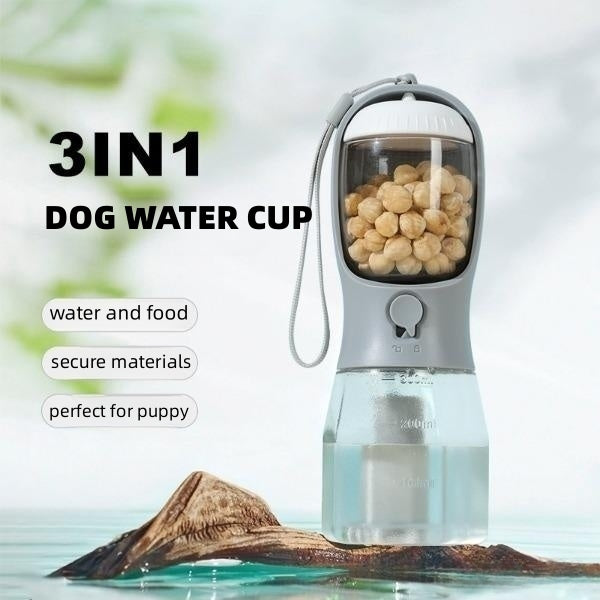 Dog Water Cup Drinking Food Garbage Bag Three-in-one.